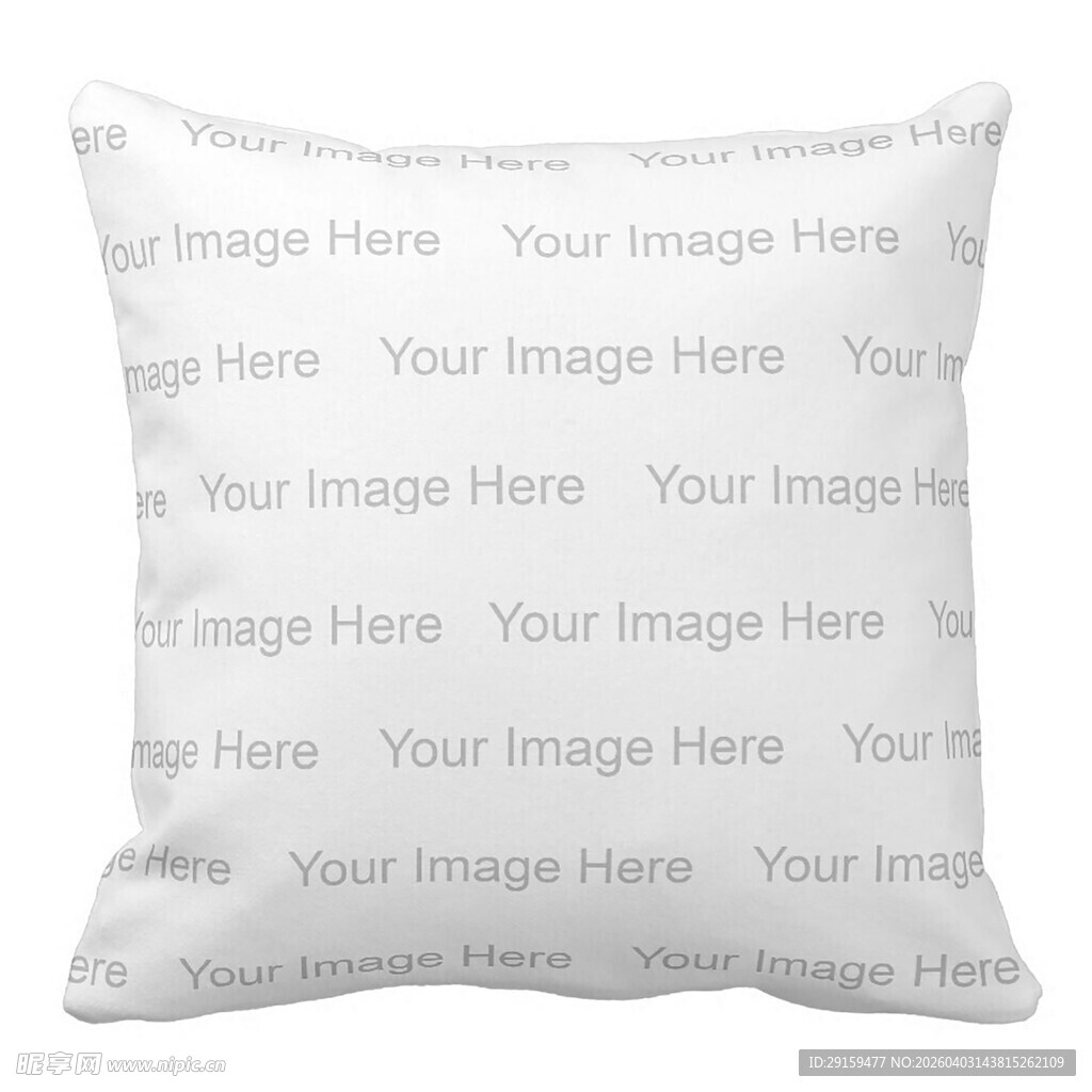 白色简约空白图案抱枕