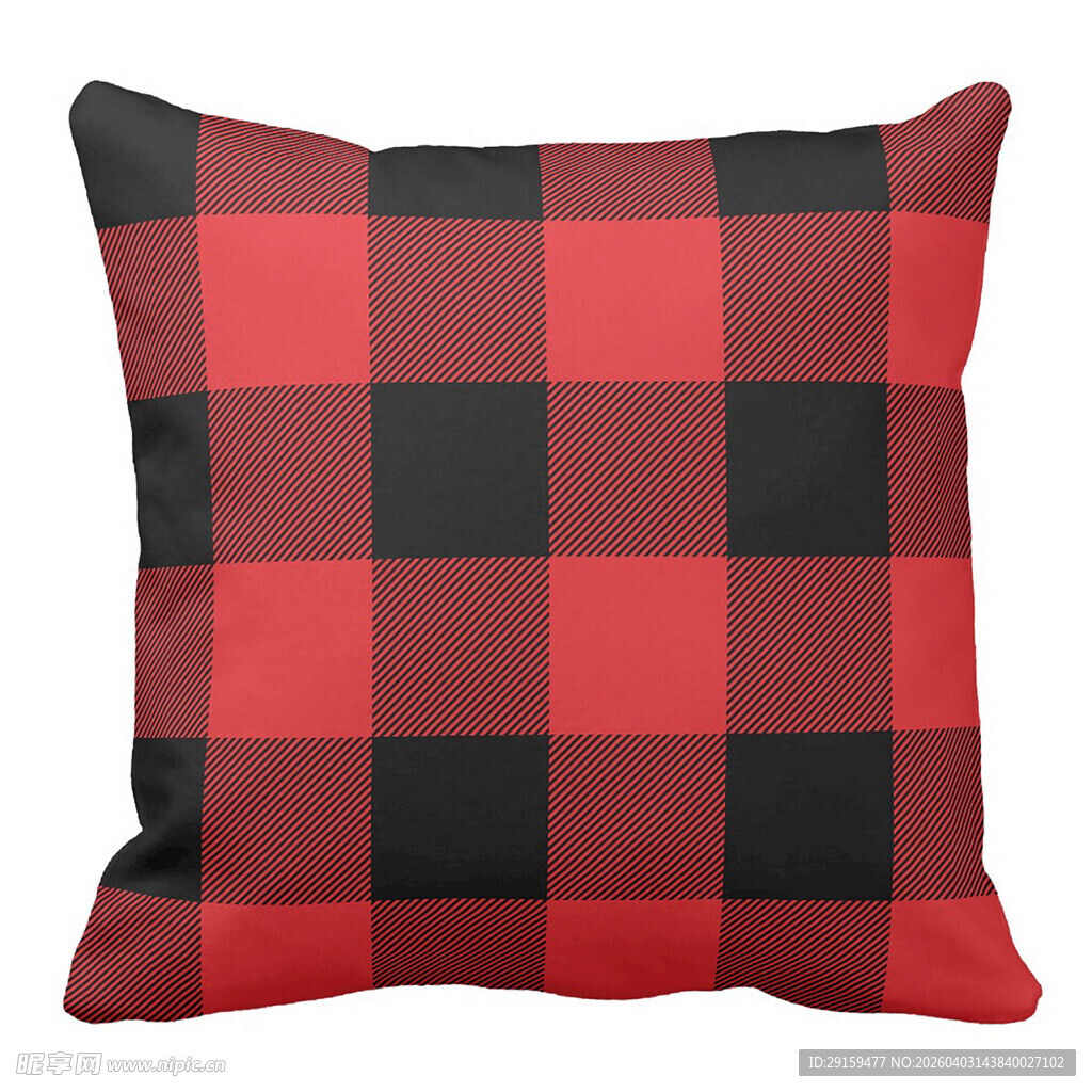 红黑格子抱枕
