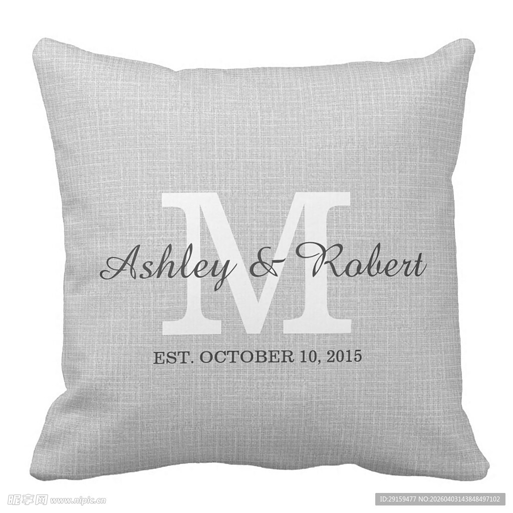 个性化字母情侣名字抱枕