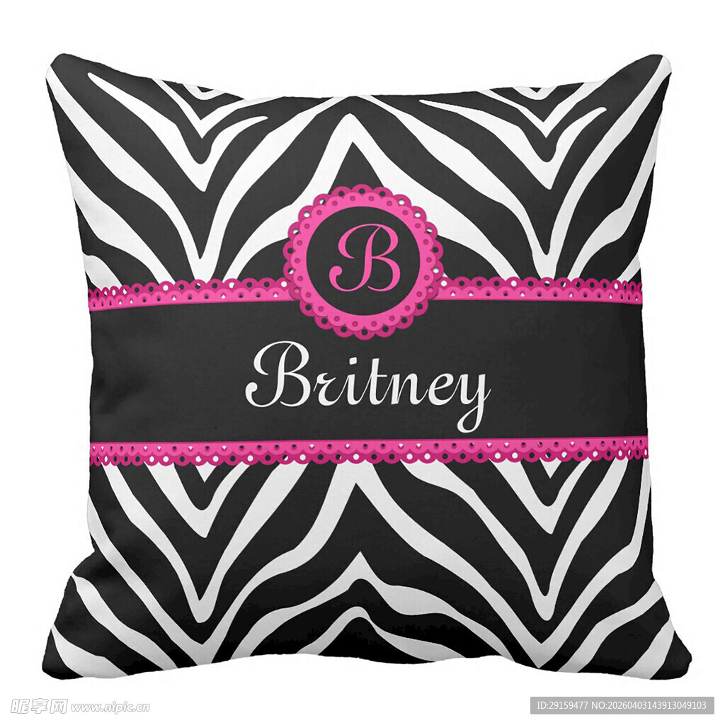 斑马纹个性化抱枕