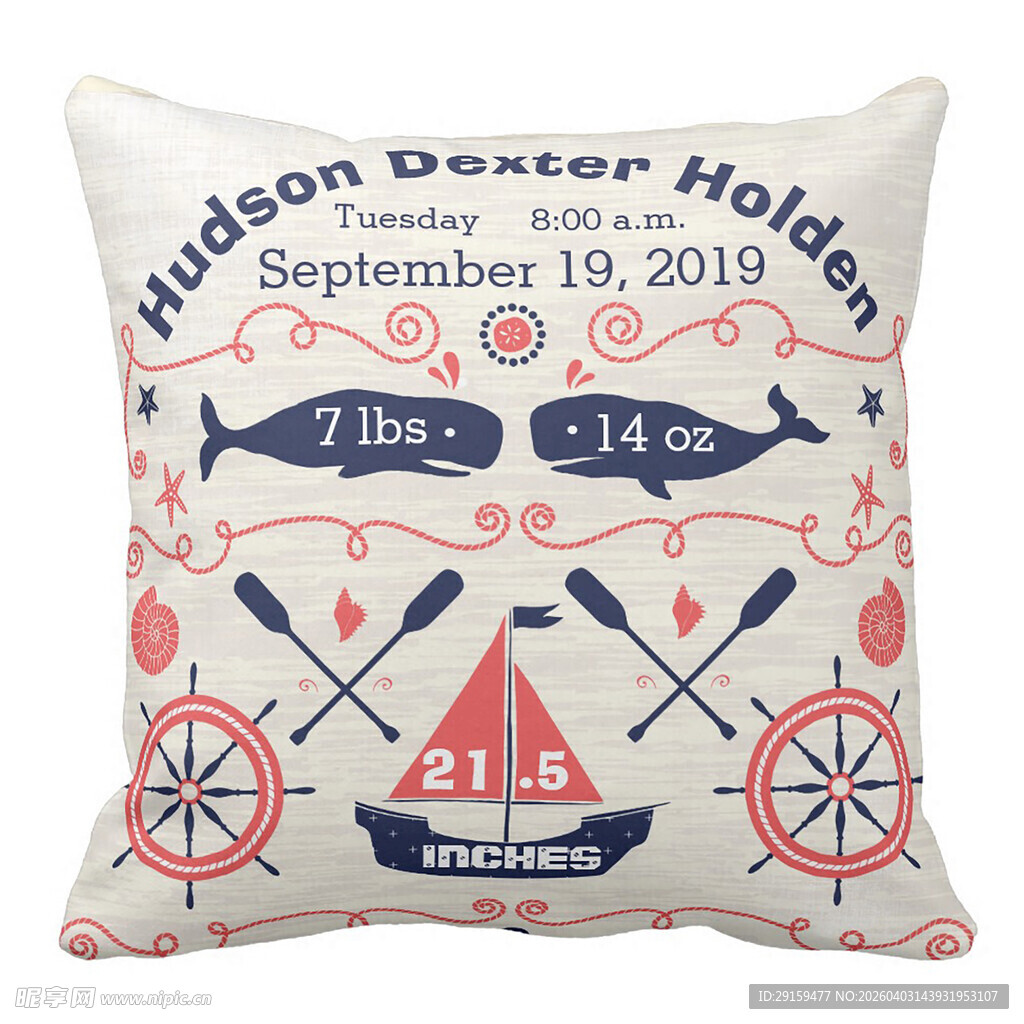 航海主题纪念抱枕