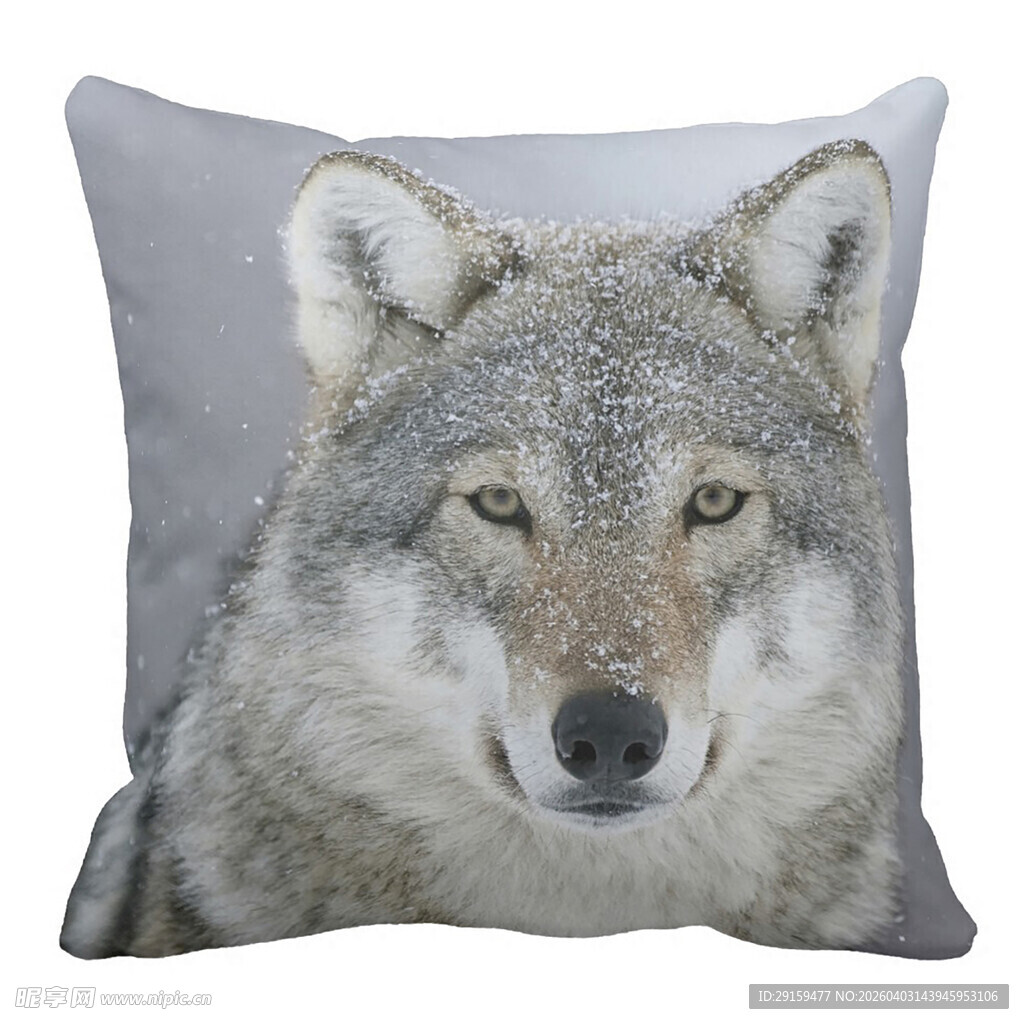 狼图案抱枕