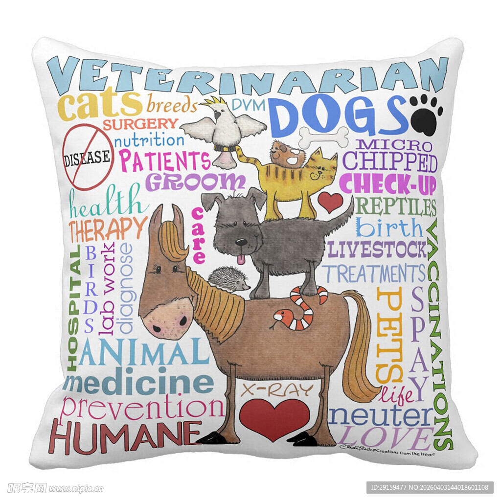 宠物主题多彩抱枕