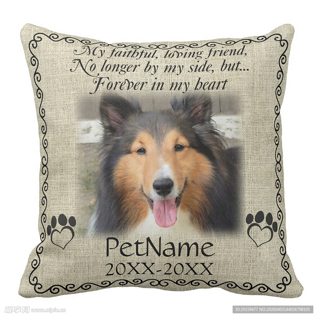 个性化宠物照片抱枕