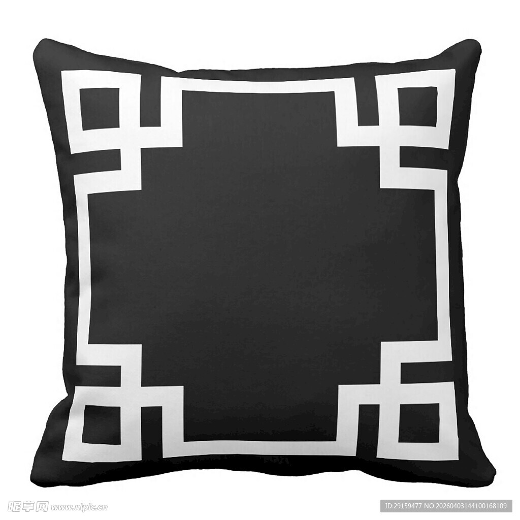 黑白几何图案装饰抱枕