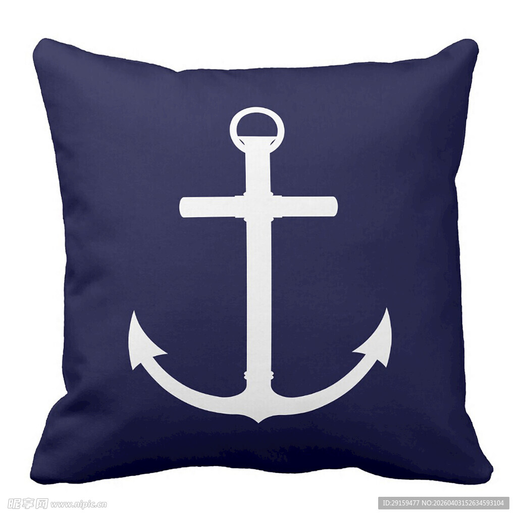 海军风锚图案抱枕