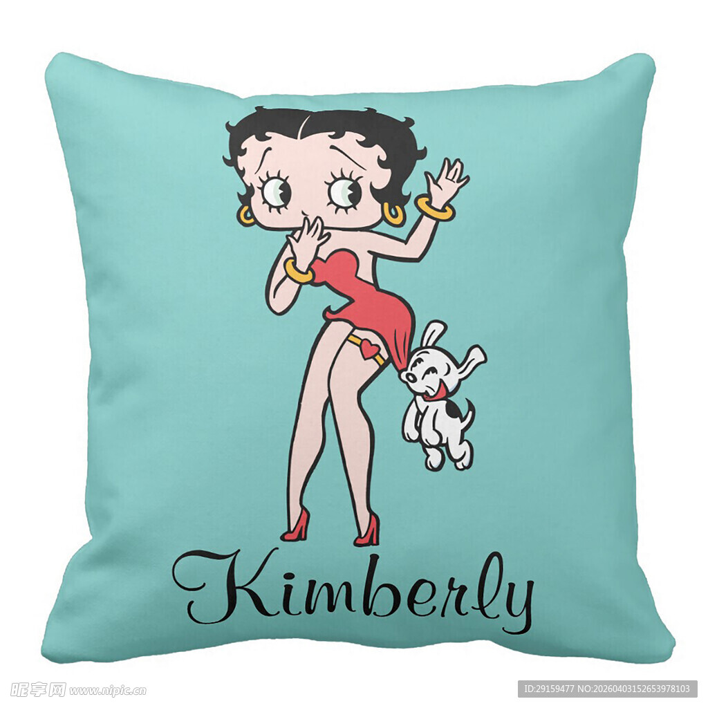 贝蒂娃娃图案定制抱枕