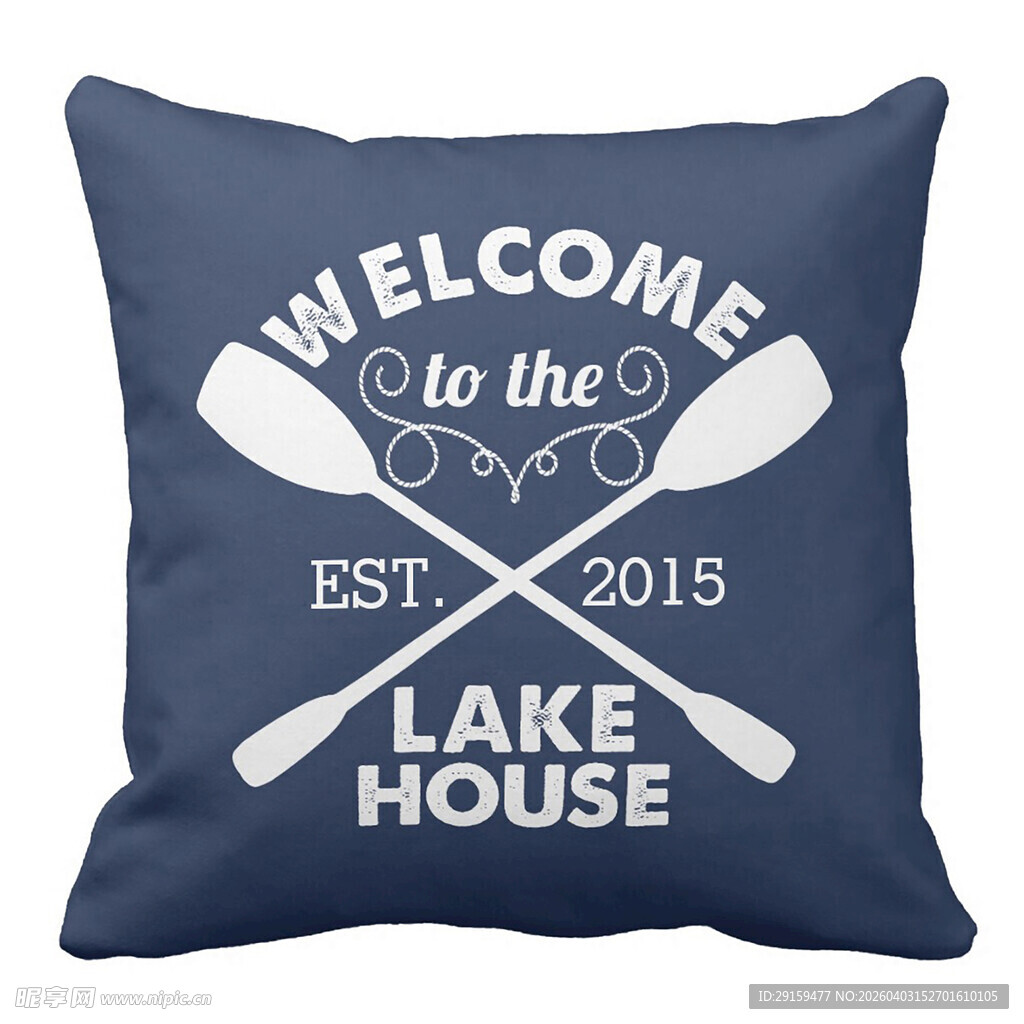 湖畔小屋欢迎抱枕