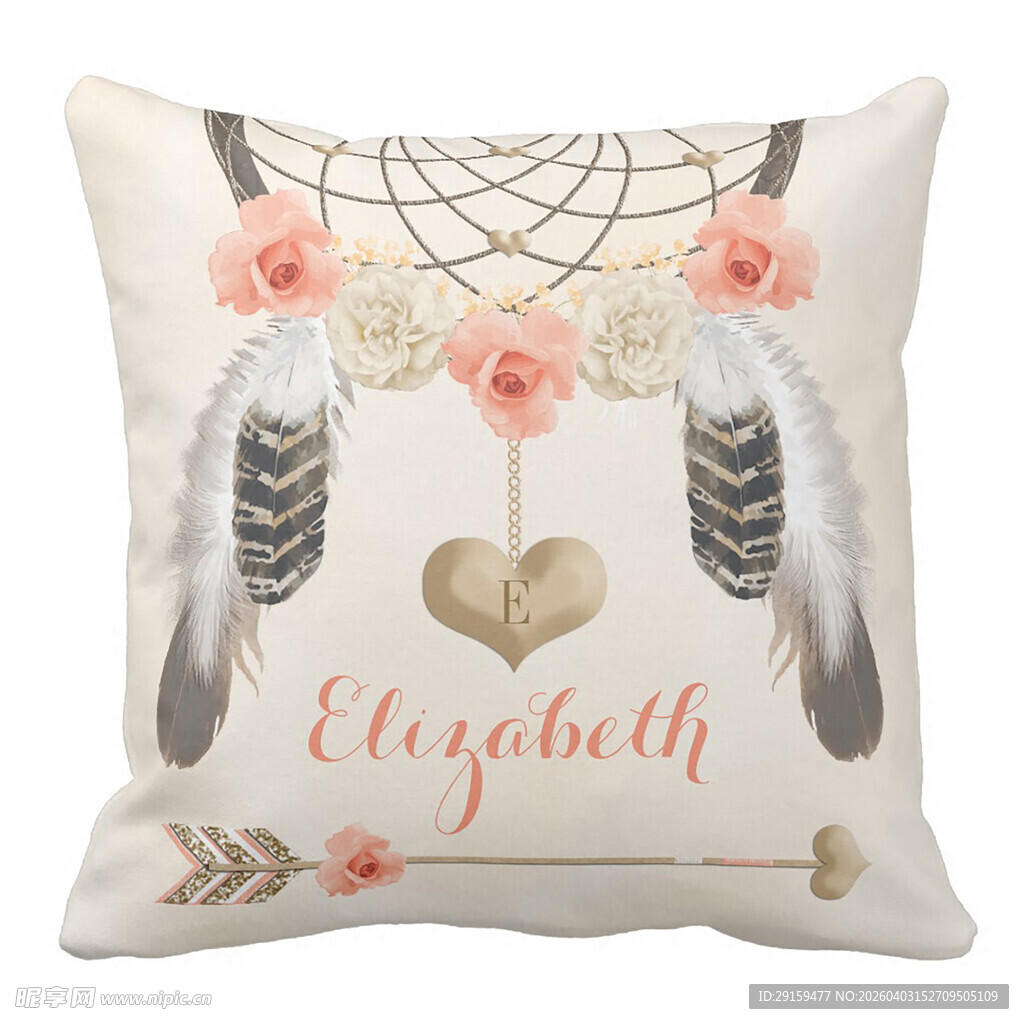 羽毛捕梦网抱枕定制款