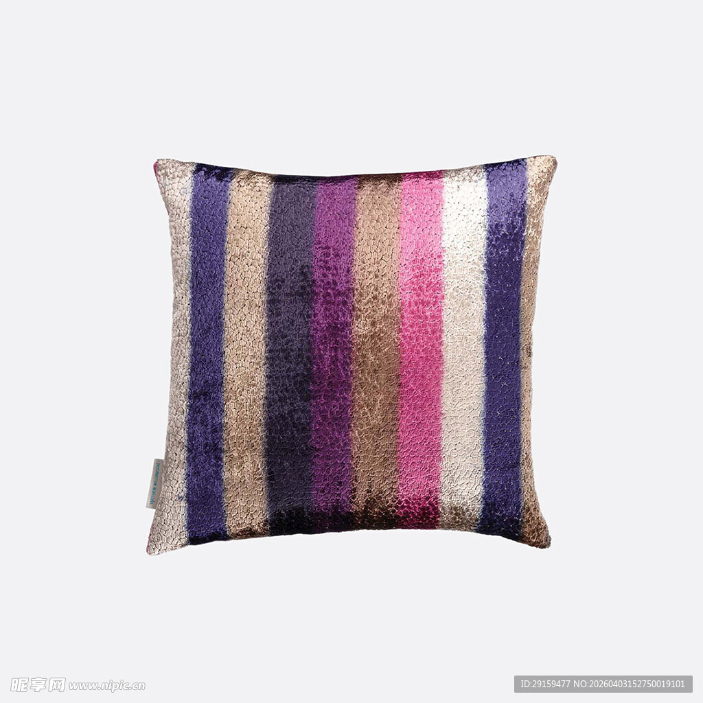 多彩条纹装饰抱枕