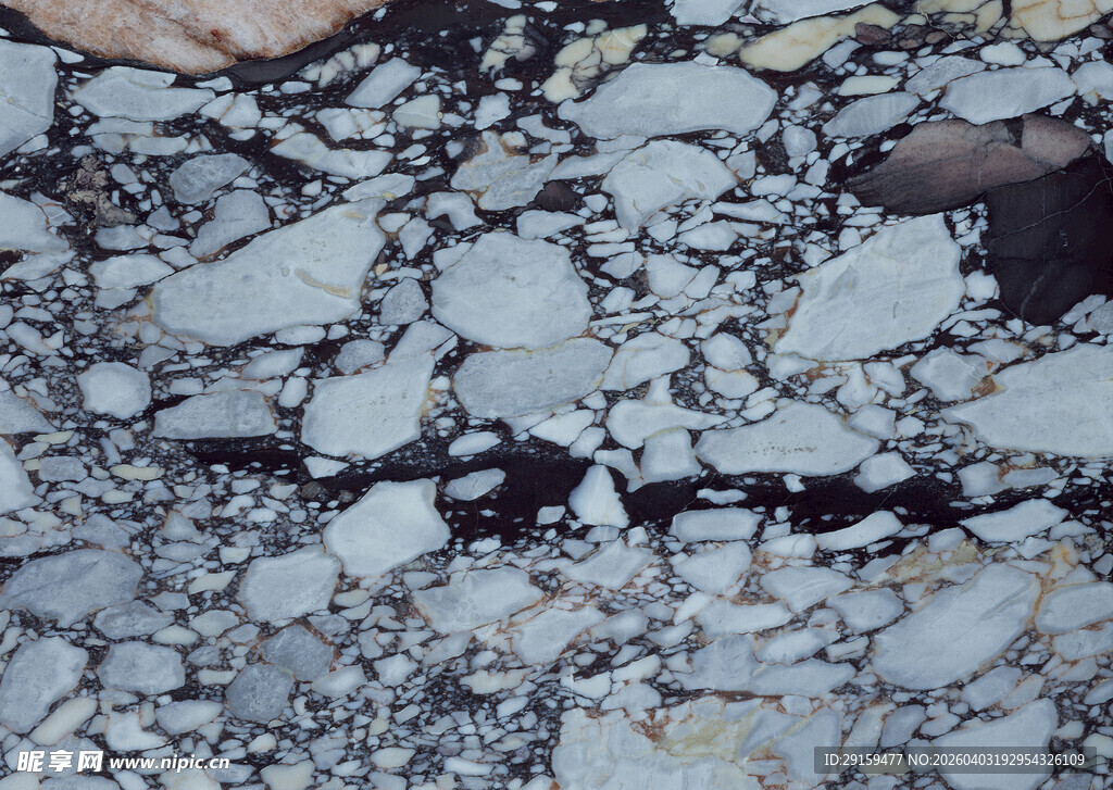 破碎岩石纹理特写