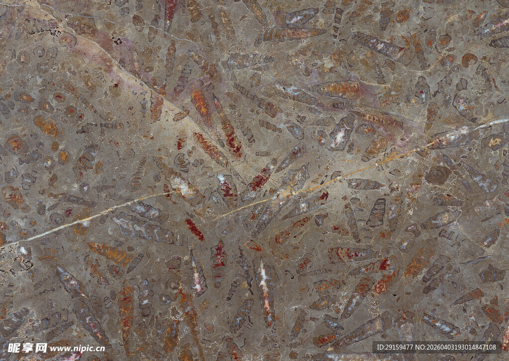 岩石表面的红色痕迹