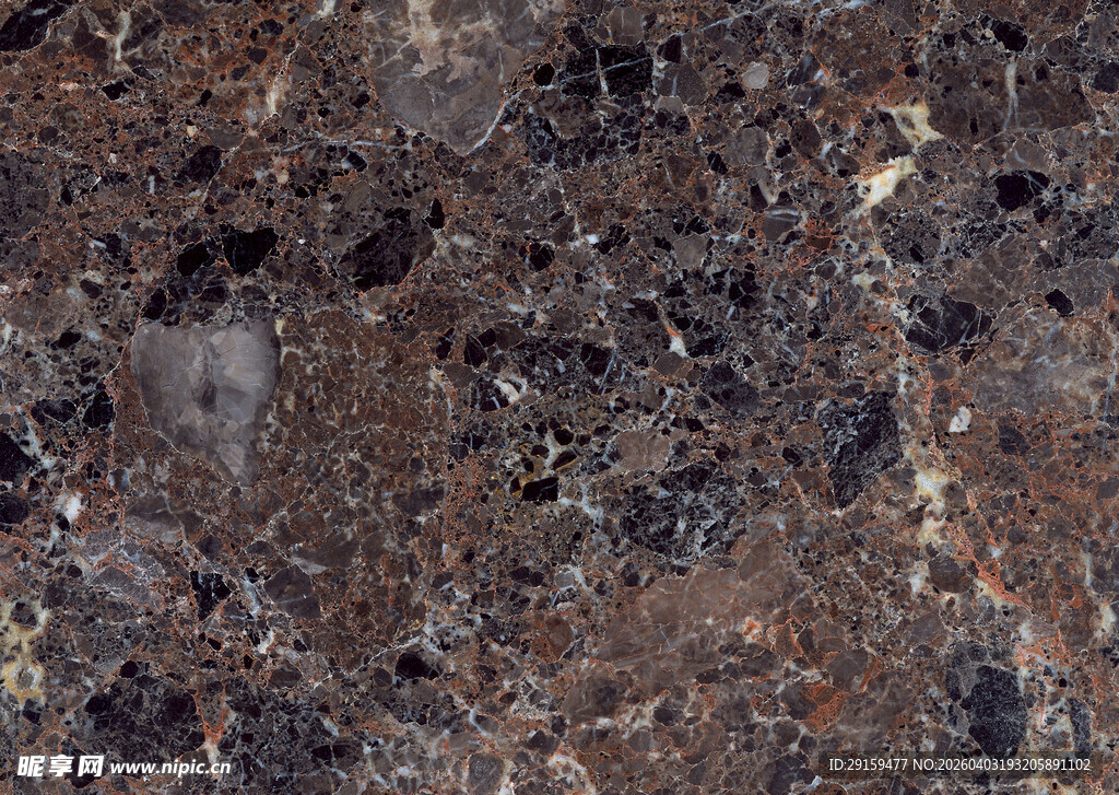 深棕色斑驳石材纹理