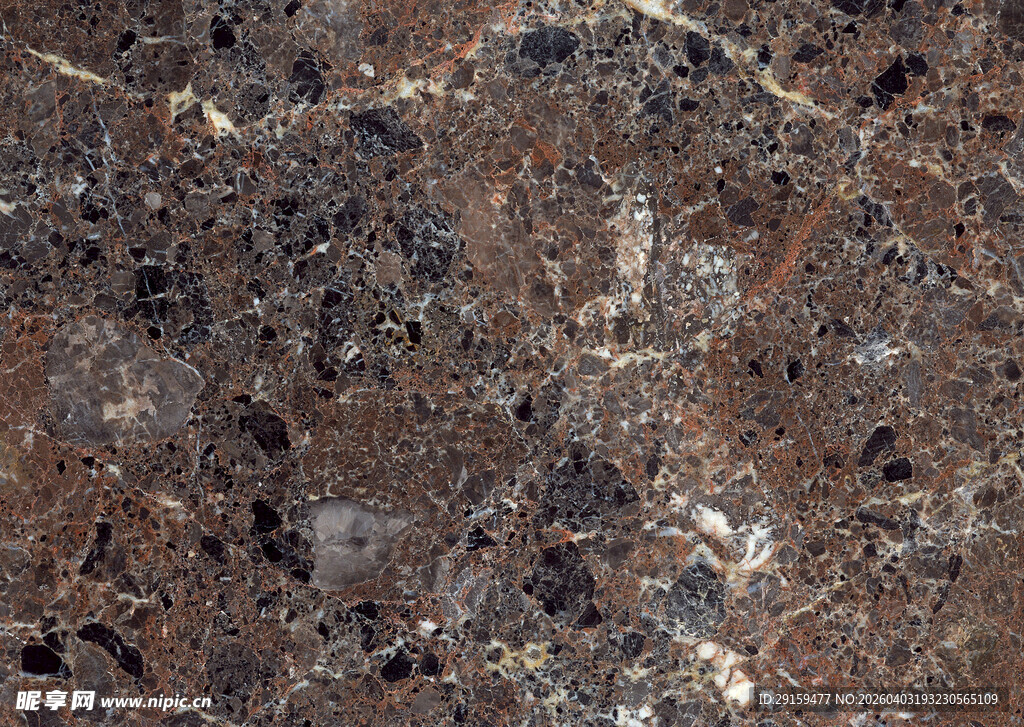 深棕斑驳石材纹理