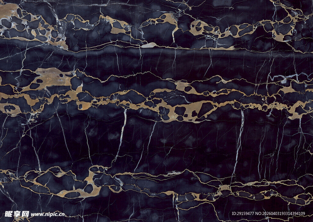 深蓝金纹大理石纹理