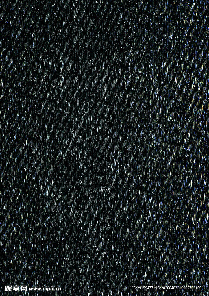 黑色牛仔布纹理特写