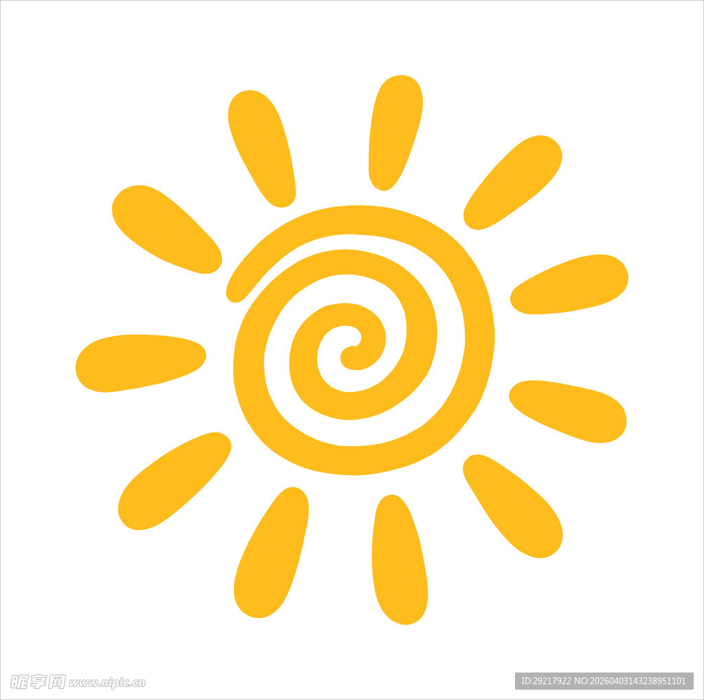 黄色螺旋太阳图标