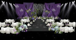 紫色系浪漫婚礼现场布置