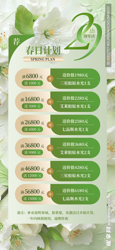 清新植物主题信息图表