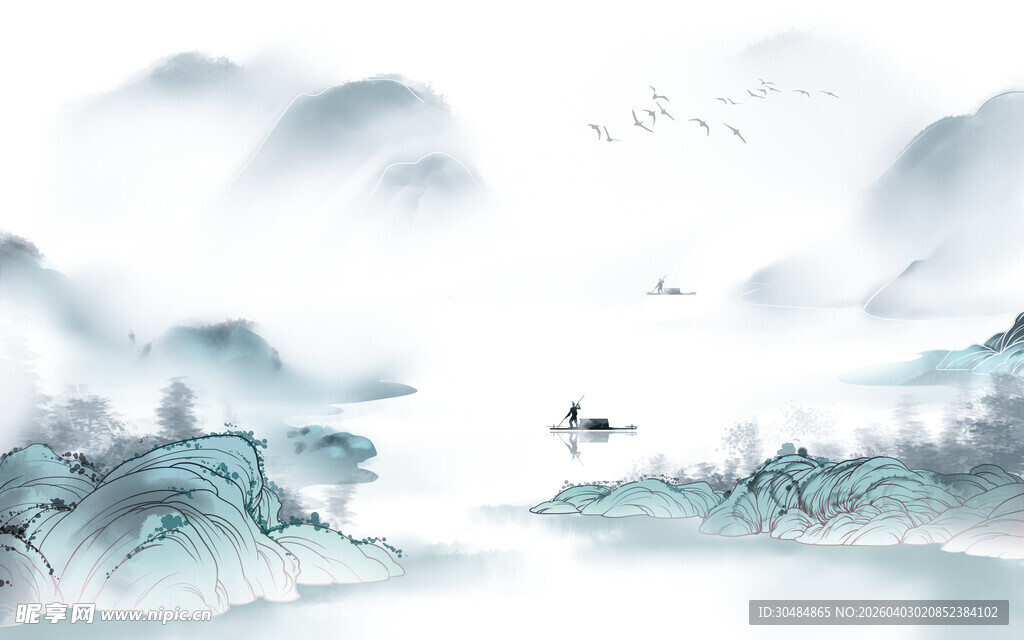 中国风水墨山水画