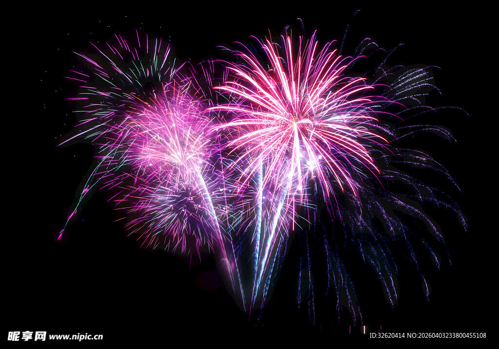 绚丽烟花绽放夜空