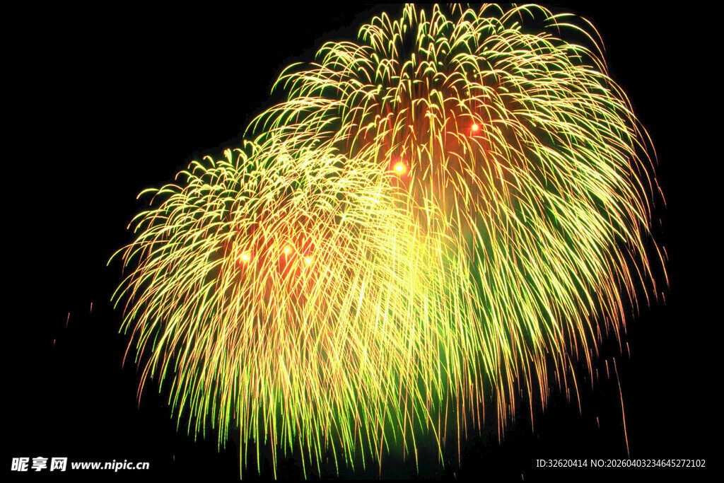 绚丽烟花绽放夜空