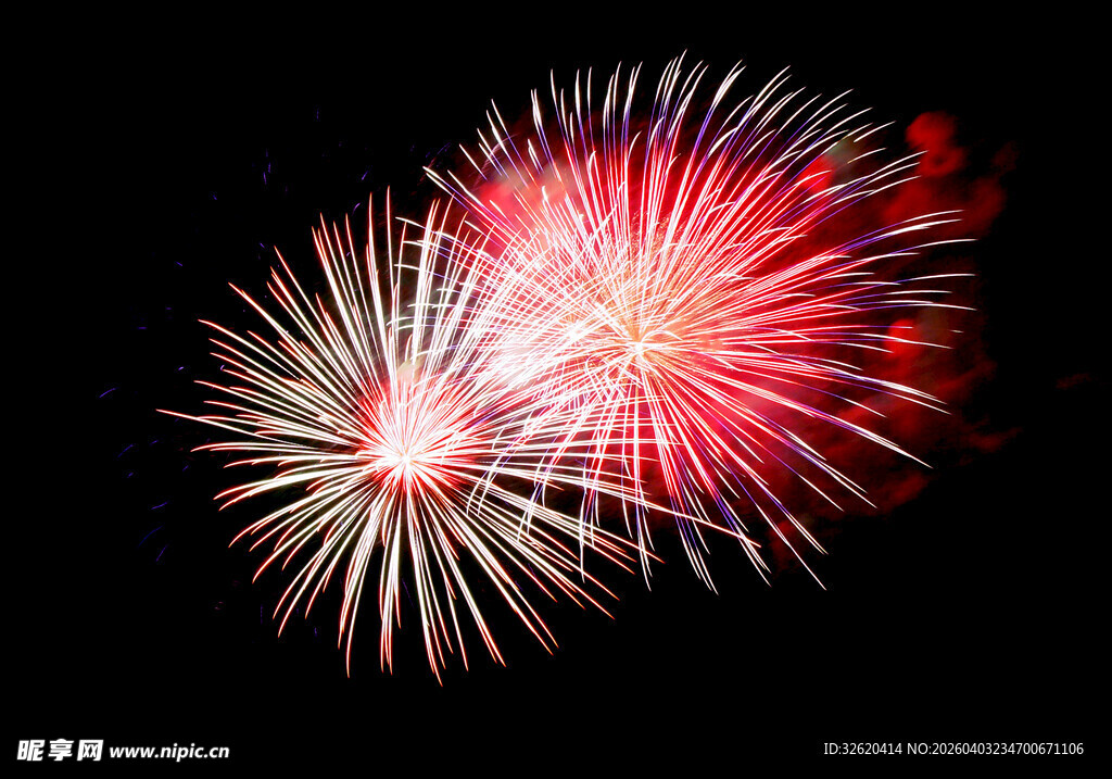 绚丽烟花绽放夜空