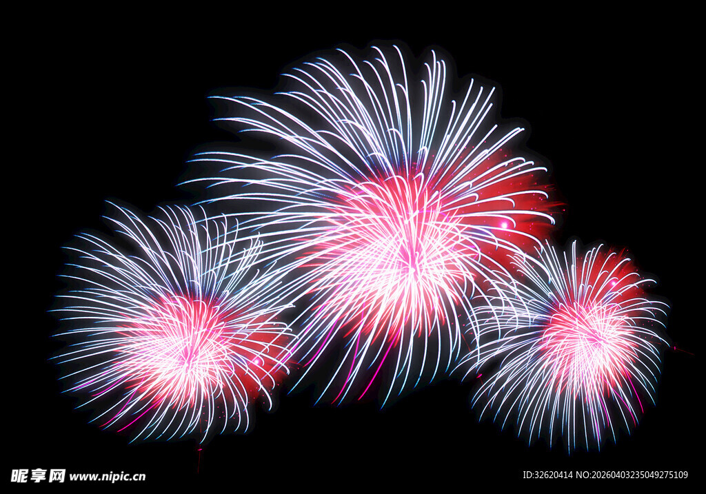 绚丽烟花绽放夜空