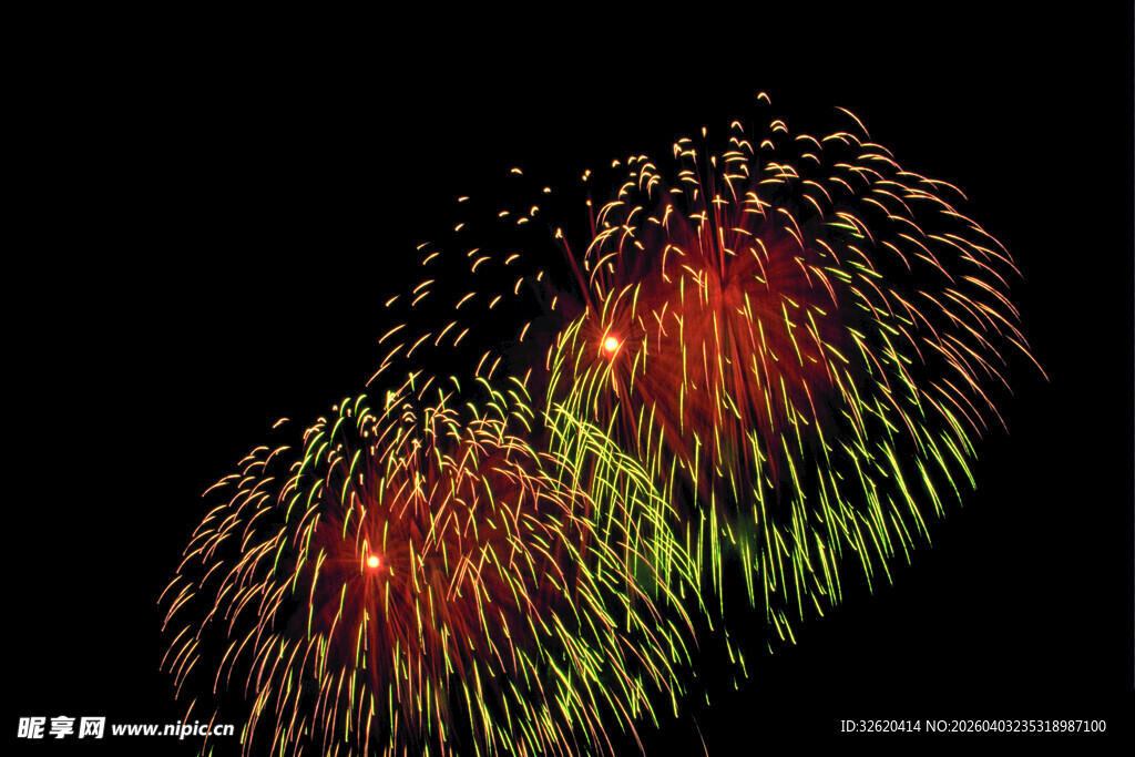 绚丽烟花绽放夜空