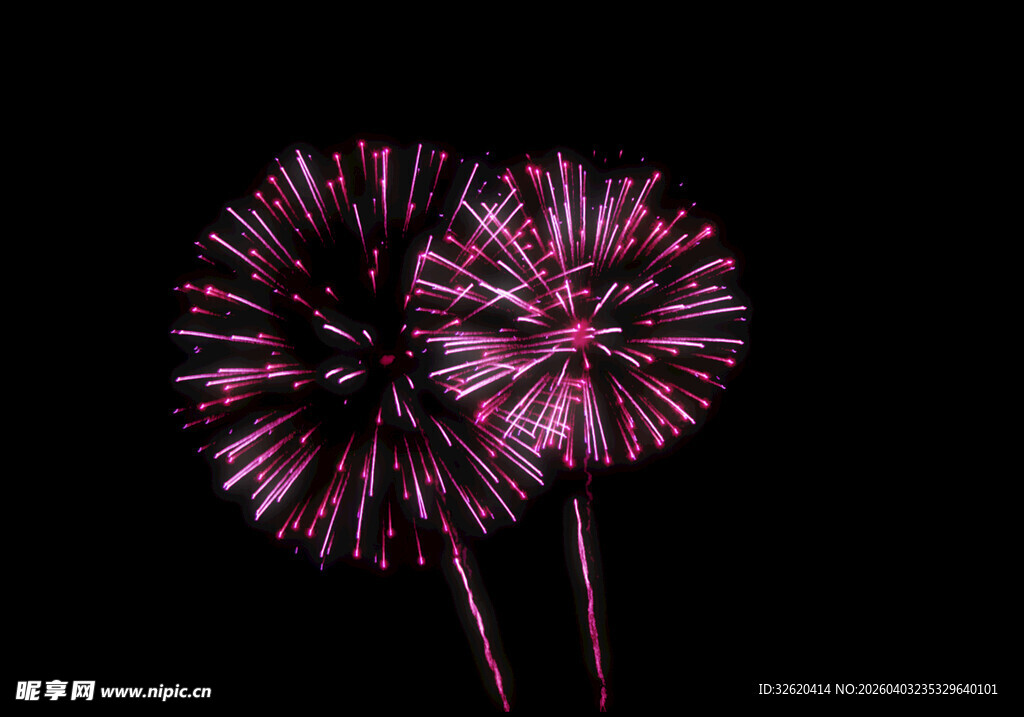 夜空中绽放的绚丽烟花