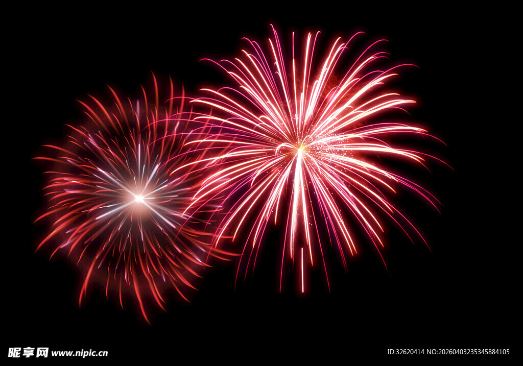 绚丽烟花绽放夜空