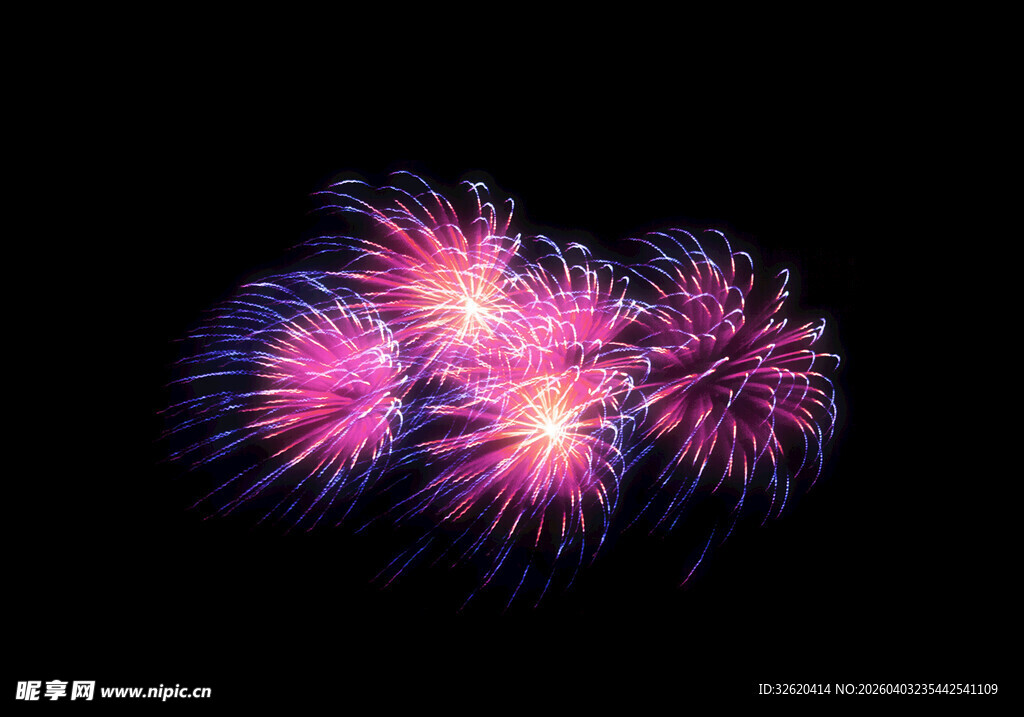 绚丽烟花绽放夜空