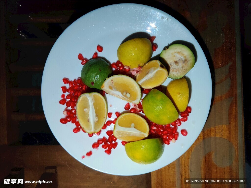 柠檬石榴摆盘装饰