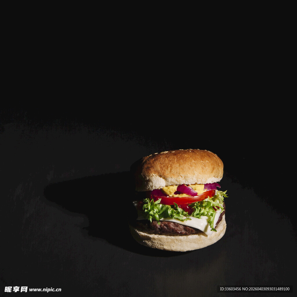 美味汉堡特写