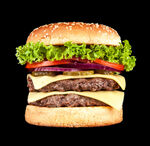 双层美味牛肉芝士汉堡