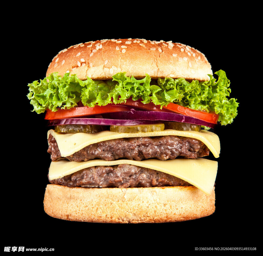 双层美味牛肉芝士汉堡