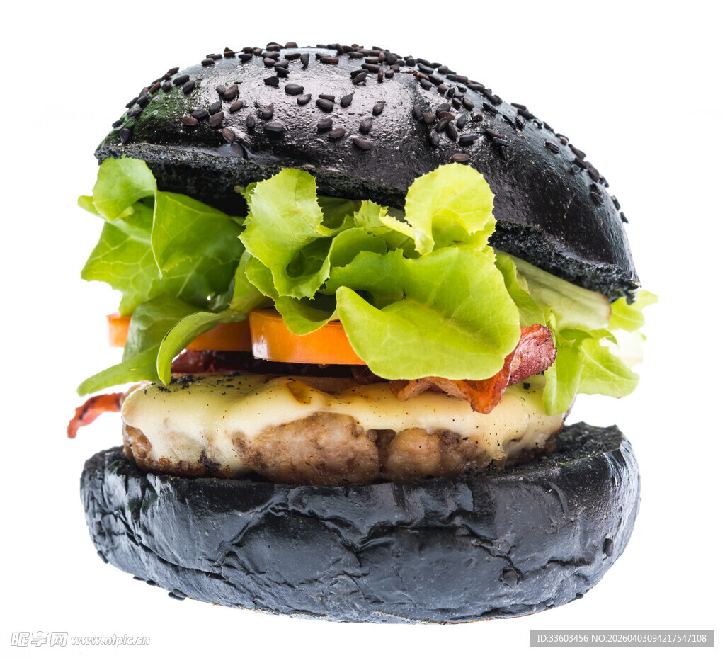 黑色创意汉堡