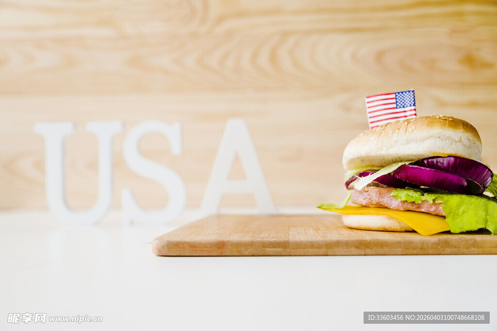 美国风汉堡展示