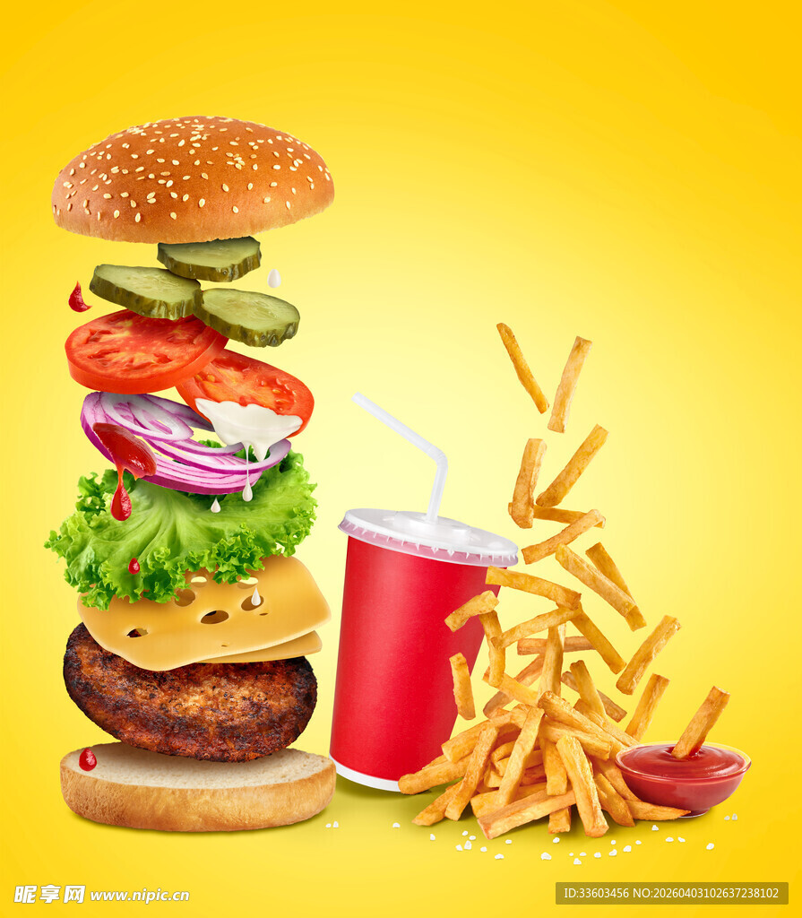 美味汉堡套餐享欢乐时光