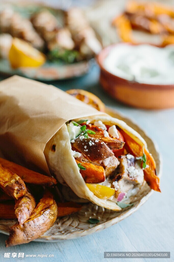 美味墨西哥卷饼诱人呈现