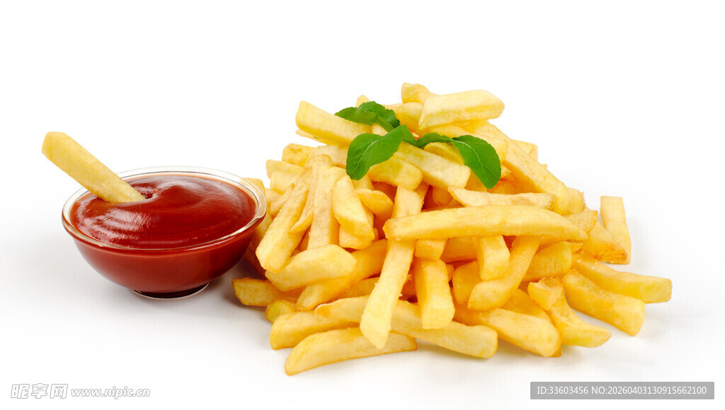 美味薯条配番茄酱