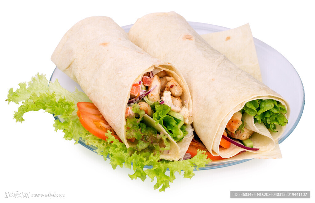 美味蔬菜鸡肉卷