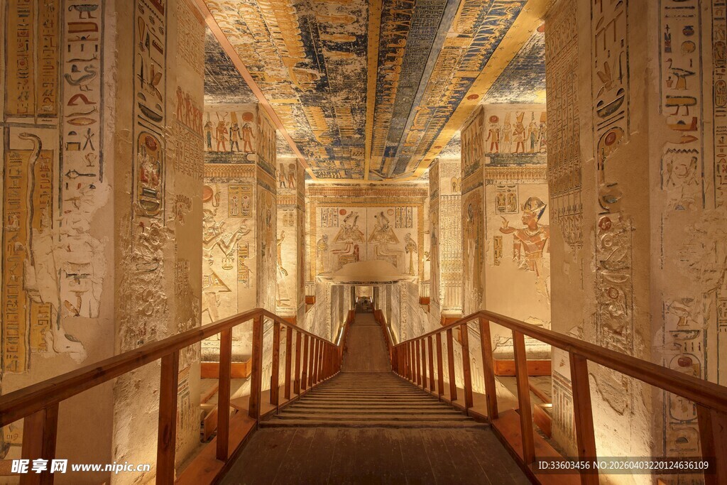 古埃及风格的神秘走廊