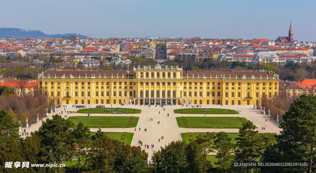 维也纳美泉宫壮丽景观