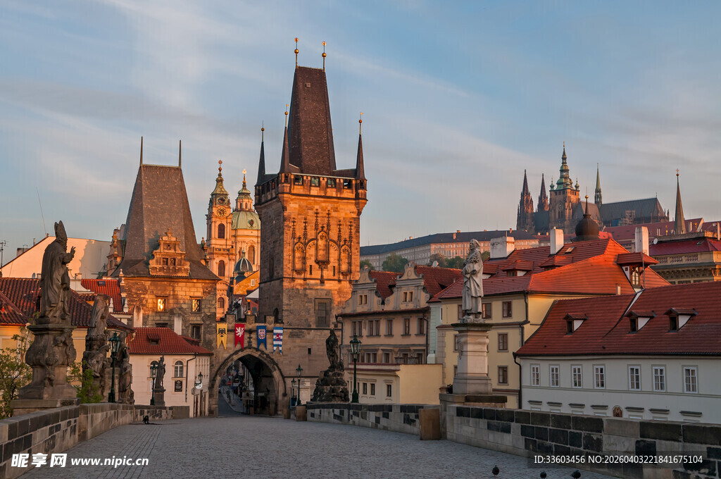 布拉格老城美丽建筑景观