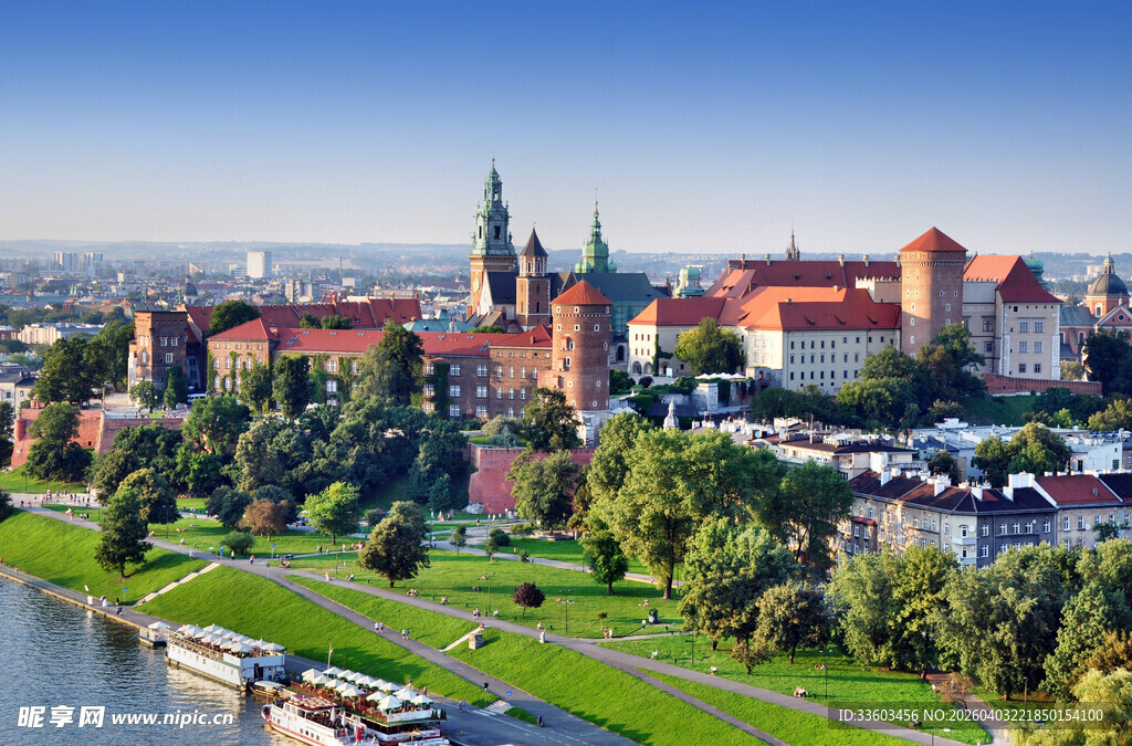 华沙城堡全景风光