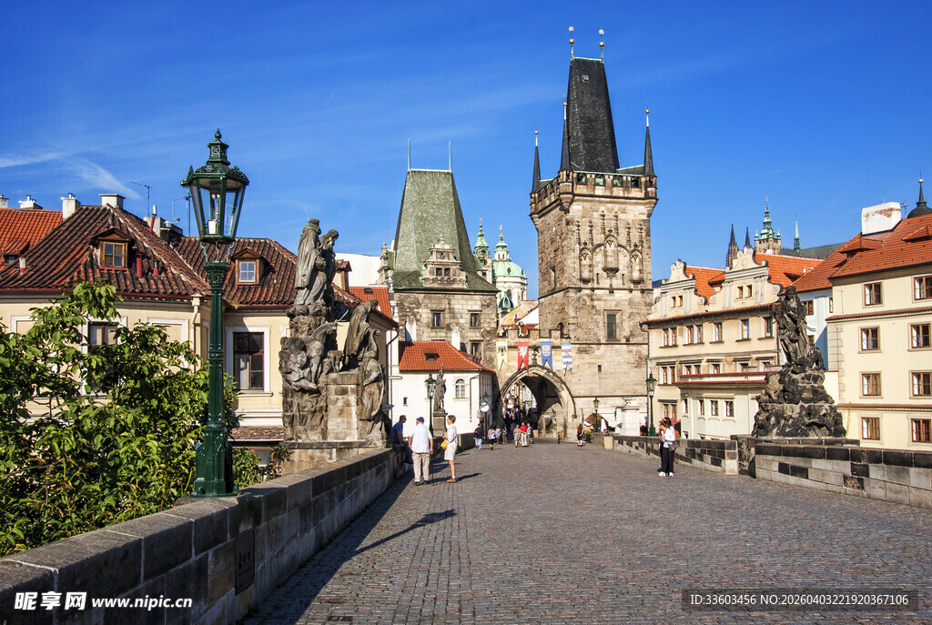 布拉格老城桥景风光