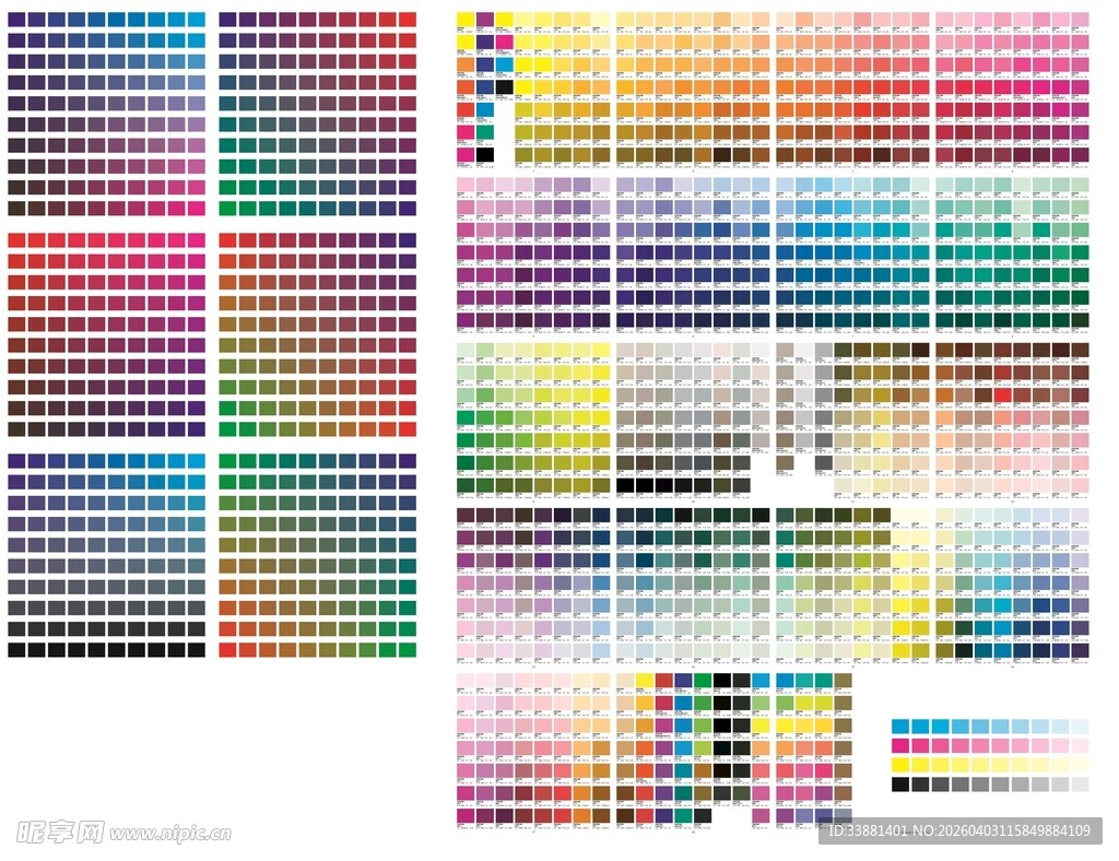 多样色彩调色板展示