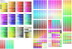 多彩渐变色彩调色板集合