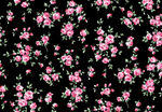 黑色底粉色花朵碎花图案